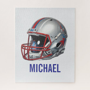 Inspirational Motivational Football Helmet Name Jigsaw Puzzle