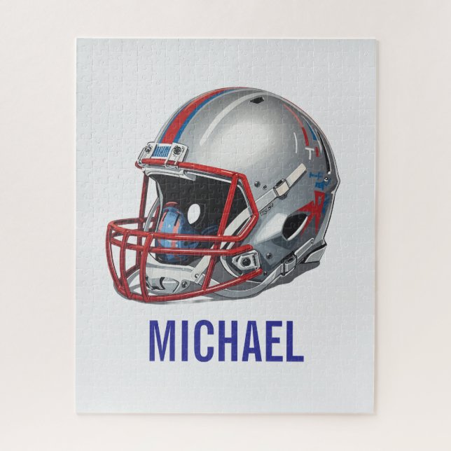 Inspirational Motivational Football Helmet Name Jigsaw Puzzle (Vertical)
