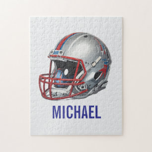 Inspirational Motivational Football Helmet Name Jigsaw Puzzle