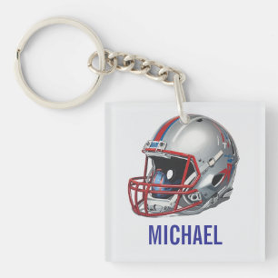 Inspirational Motivational Football Helmet Name Key Ring