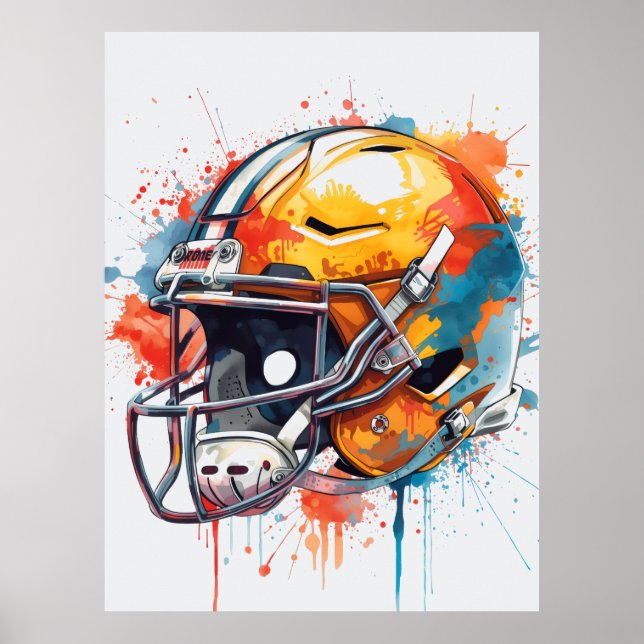 Inspirational Motivational Football Helmet  Poster (Front)
