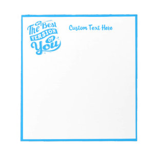 Inspirational Motivational Quote Blue Personalised Notepad