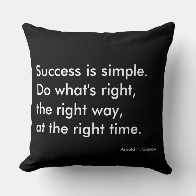 Inspirational Motivational Quote Pillow (Front)