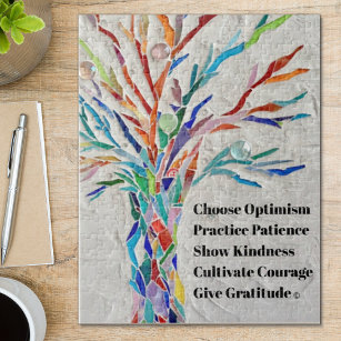 Inspirational Motivational Quote Tree Jigsaw Puzzle
