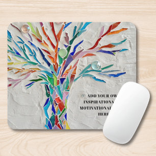 Inspirational Motivational Quote Tree  Mouse Pad