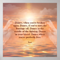 Inspirational Motivational Rumi Quote Angel Wings