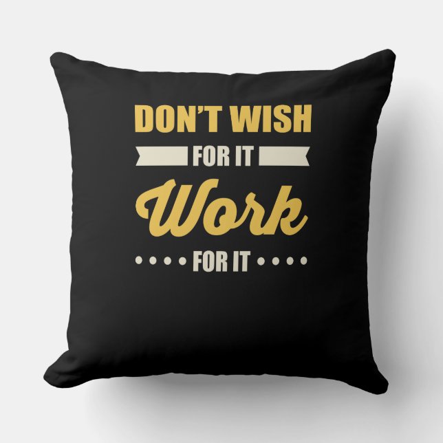 Inspirational Motivational Success Quote Cushion (Front)