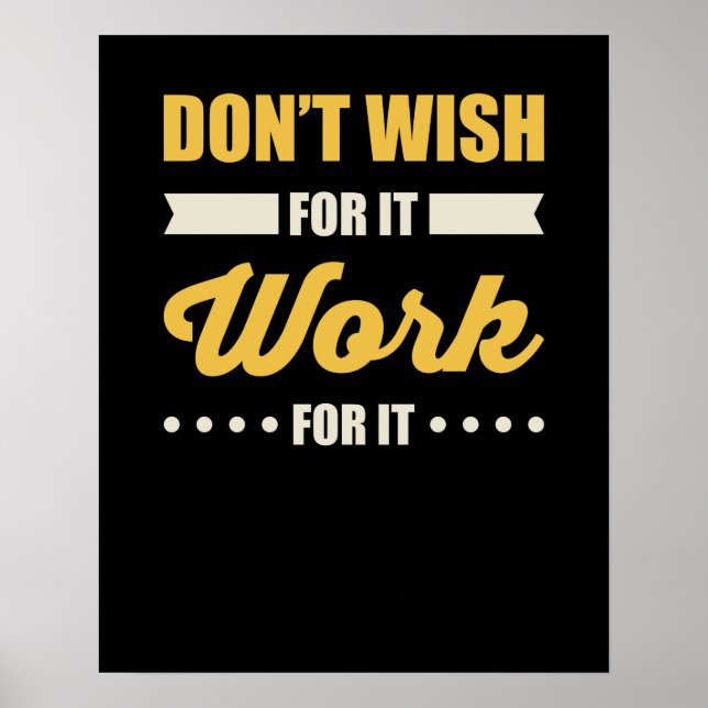 Inspirational Motivational Success Quote Poster (Front)