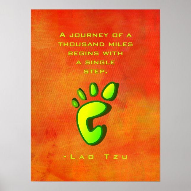 Inspirational Motivational Wisdom by Lao Tzu Poster (Front)