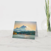 Inspirational Mount Rainier Peace Scripture Blank