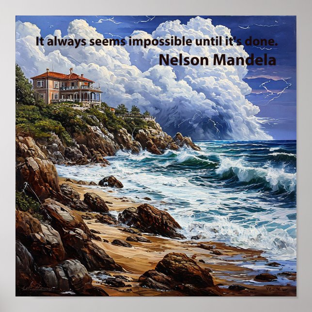 🌄 Inspirational Mountain Landscape Motivational  Poster (Front)
