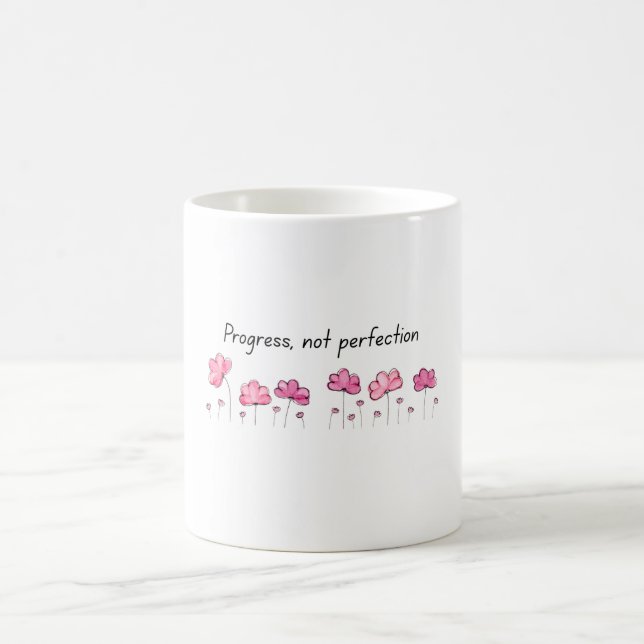 Inspirational Mug – “Progress Not Perfection” Quot (Center)