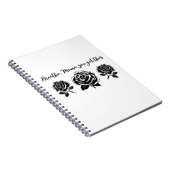 Inspirational Mum Life Quote Design Notebook (Right Side)
