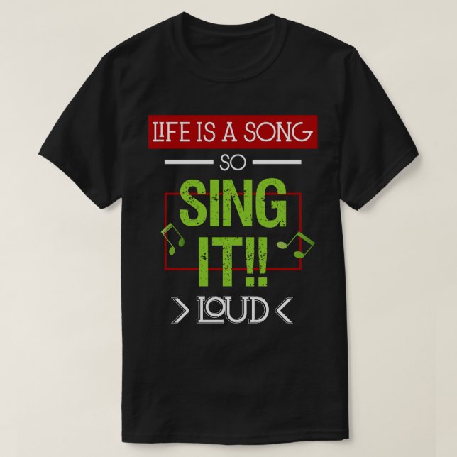 Inspirational Music Quotes For Life 1 T-Shirt (Design Front)