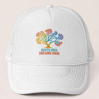 Inspirational Nature Art Rainbow Tree Cap