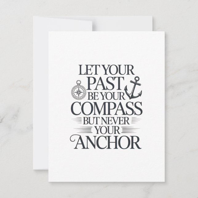 Inspirational nautical quote design. card (Front)