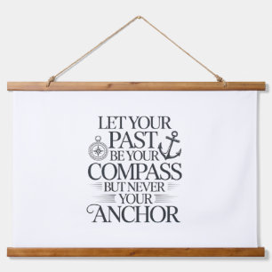 Inspirational nautical quote design. hanging tapestry