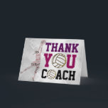 Inspirational Netball Coach Thank You Card<br><div class="desc">Netball thank you greeting card with inspirational player word art design. Custom personalised cards for netball coach,  player or fan.</div>