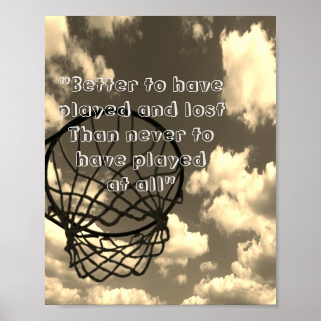 Inspirational Netball Picture Quote Poster (Front)