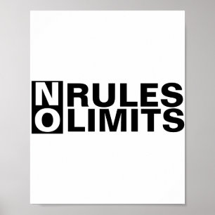 Inspirational No Rules No Limits Poster