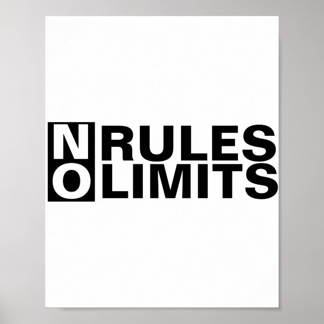 Inspirational No Rules No Limits Poster (Front)