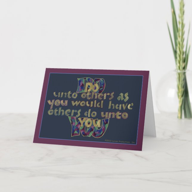 Inspirational Note Cards - Golden Rule (Front)