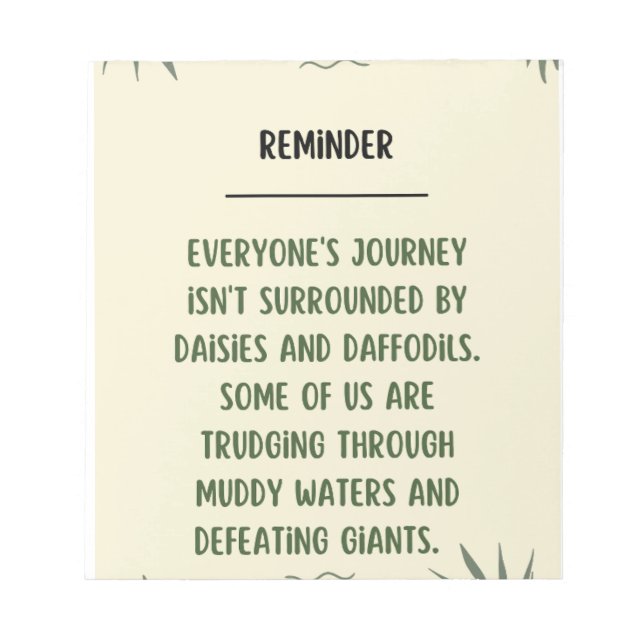 Inspirational Notebook Notepad (Front)