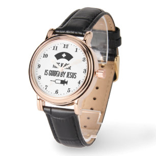 Inspirational Nurse Jesus word art Watch