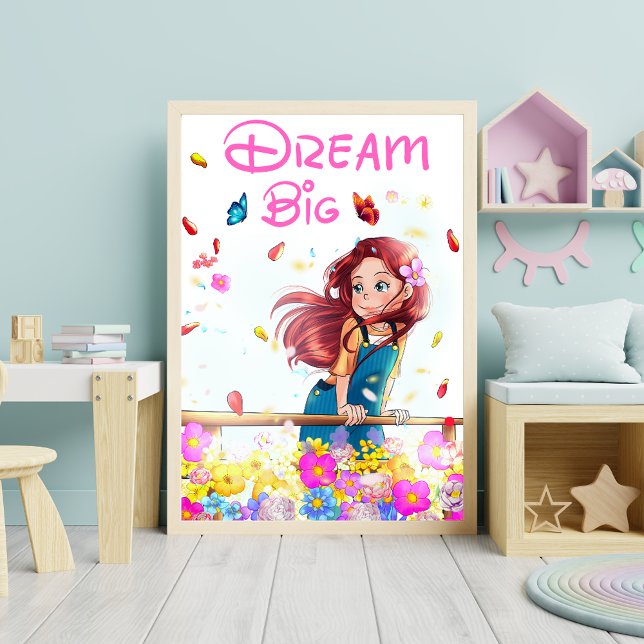 Inspirational Nursery Kids Dream Big Girls Poster (Creator Uploaded)
