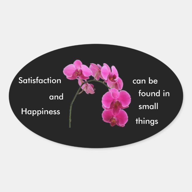 Inspirational Orchid Oval Sticker (Front)