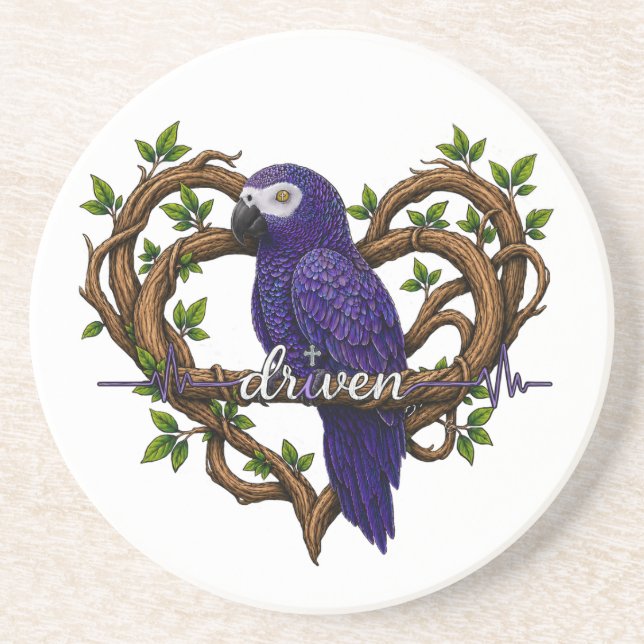 Inspirational Parrot Coaster- Driven Coaster (Front)