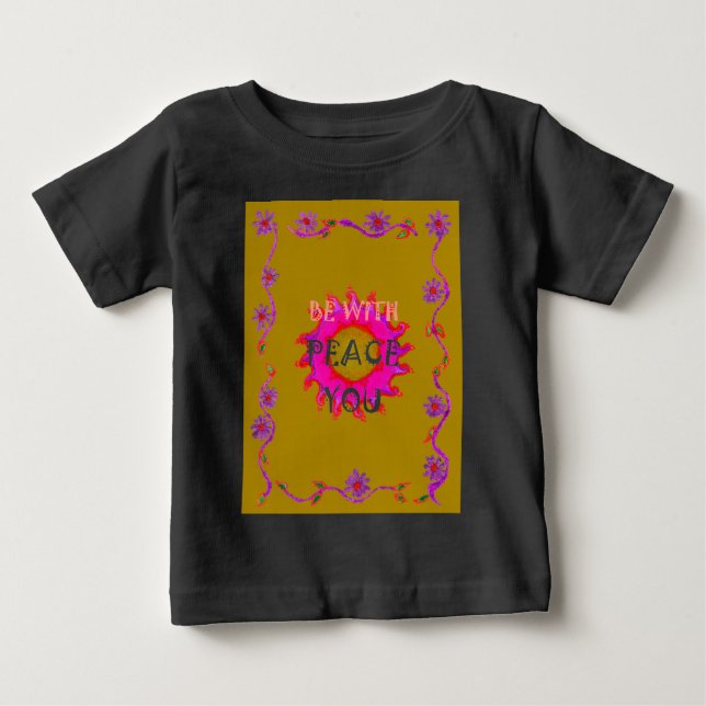 Inspirational Peace Be With You Vector Design Art Baby T-Shirt (Front)