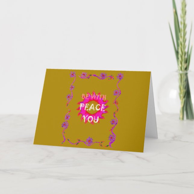 Inspirational Peace Be With You Vector Design Art Card (Front)