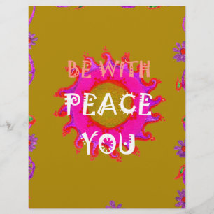 Inspirational "Peace Be With You" Vector Design Custom Letterhead
