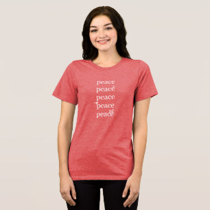 Inspirational Peace Butterfly Birds Tri-Blend Shirt