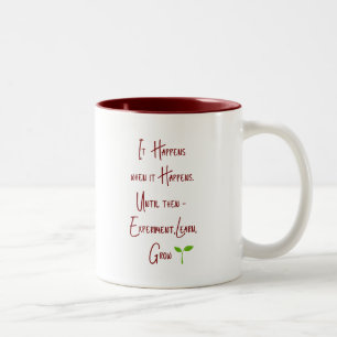 Inspirational Personalised Growth Motivational Two-Tone Coffee Mug