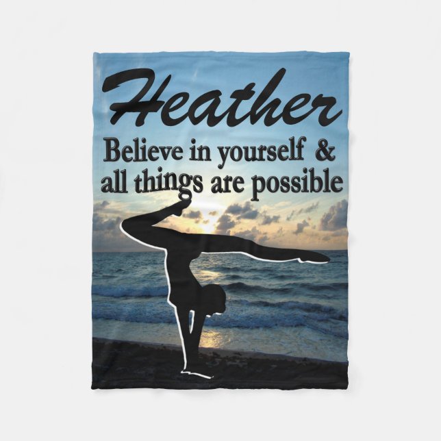 INSPIRATIONAL PERSONALIZED GYMNASTICS BLANKET (Front)