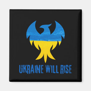 Inspirational Phoenix Rising Ukraine Colours Magnet
