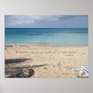 Inspirational Photo with Quote Confucius Poster