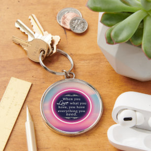 Inspirational Pink Cloud Key Ring