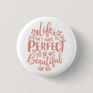 Inspirational Pink Topography Quote 3 Cm Round Badge