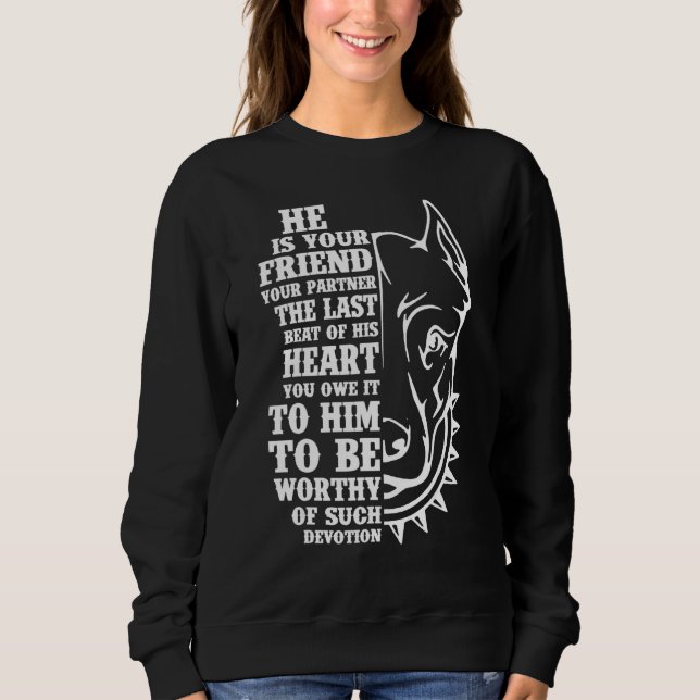 Inspirational Pitbull Dog Devotion   Dogs Sweatshirt (Front)