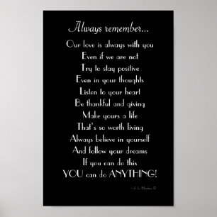 Inspirational poem for son / daughter from Parents Poster