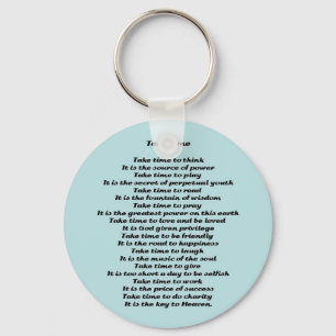 Inspirational Poem Key Ring