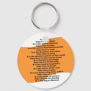 Inspirational Poem Key Ring
