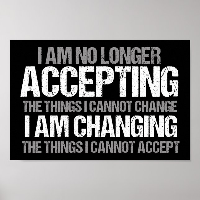 Inspirational Political Activist Change Quote Poster (Front)