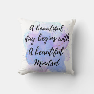 Inspirational Positive Empowering Typography Quote Cushion
