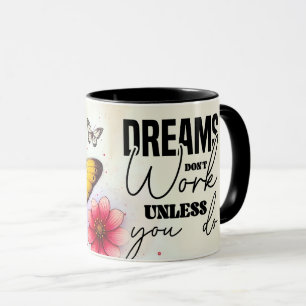 Inspirational/Positive Floral Quote Wrap  Mug