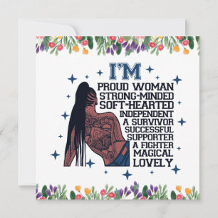 Inspirational Positive Words Affirmation Sista Bla Holiday Card