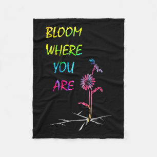 Inspirational Positivty Graphic Motivational Quote Fleece Blanket